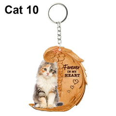 1 Piece 23 Style Dog Forever In My Heart Angel Pendant Bag Key Chains Car Keychain Keyring Pet Jewelry Gift For Women Girls