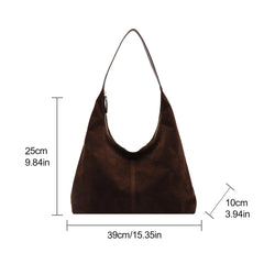 Hobo Bag PU Leather Large Capacity Shoulder Bag for Women with Zipper Handbag Solid Slouchy Bag Commuter Travel Bag