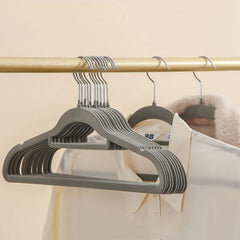 10 pcs /lot Velvet Hangers Non-Slip Clothes Rack Suit Shirt Coat Space Saving Hangers
