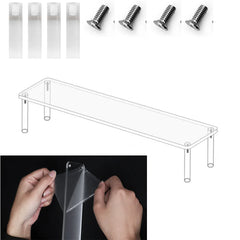 Acrylic Riser Display Stand Perfume Organizer Shelves for Amiibo Funko Figures Toys Cupcake Desserts Collection Cosmetic Jewelry