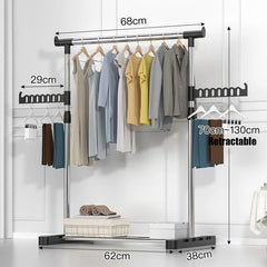 Telescopic Mobile Clothes Rack
