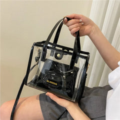 Crossbody Shoulder Bags with Removable Strap Stadium Approved Bags Women Transparent Clear Purse