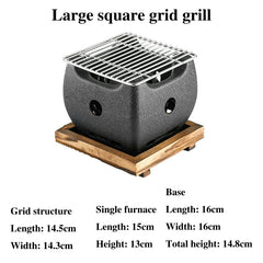Aluminum alloy tea cooker Small oven Korean style cast iron barbecue dish portable grill korean bbq Japanese charcoal grill