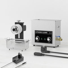 6.5L Vinyl Record Ultrasonic Cleaner with Bracket(Set) for Wash LP 12 Inch Records Label Saver Aluminum CNC Made 220V EU Plug