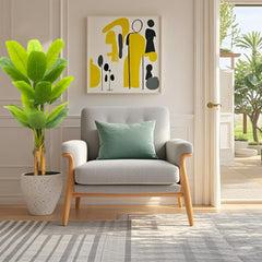 Artificial Banana Leaf Plant with Triple Stalks,Faux Banana Silk Tree,Tropical Fake Leaves Plants Indoor for Home Office