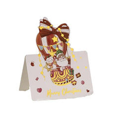 18/12/6PCS Greeting Cards With Envelope Friend Family Blessing Postcard For Birthday New Year Christmas Gifts Xmas Decoration