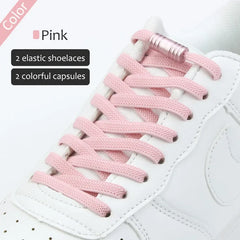 1Pair Elastic Tieless Shoelaces Shoe Laces No Tie Shoelace for Kids and Adult Sneakers Quick Lazy Metal Lock Laces Shoe Strings