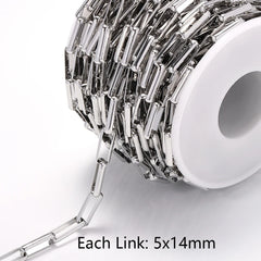 1meter Stainless Steel Necklace Chain for Jewelry Making DIY 1:3 NK Rolo Cable Link Curb Chains Thick Chain Bracelet Accessories