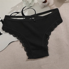 4PCS Women's Cotton Briefs Sexy Female Underpants Elasticity Comfortable Underwear Panties Lingerie S-XL Solid Color Intimate