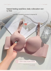 2024 New Push Up Bra for Small Chest Ultra Thick 6CM Padded No Steel Ring Comfortable & Sexy Lift Lingerie for Flat Chest Women