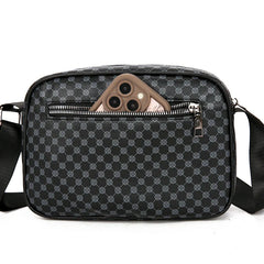 Casual Lightweight Business Shoulder Bags for Men PU Leather Messenger Bag Comfortable Wide Strap Crossbody Bags Designer Male