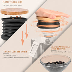 CAFEMASY Coffee Beans Grinder Single Dose Hopper And Bellows Coffee Grinder Bean Bin Blowing Cleaning Tool For Eureka Mignon