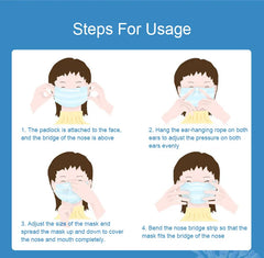 Black Disposable Mask Industrial 3 Layer Ply Filter Mask Adult Adjustable Mouth Face Masks Mascarillas Quirurgicas Homologadas