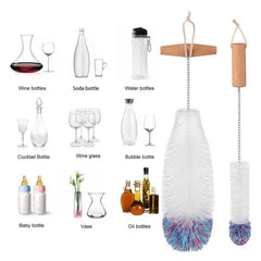 Soda Stream Bottle Brush With Beechwood Handle Glassware Jars Cleaner Kitchen Cleaning Tool Drink Bottle Cup Cleaning Brush