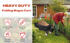 Beach Trolley on Wheels, Foldable Camping Trolley Cart Folding Collapsible Festival Trolley for Camping Garden Picnic Outdoor