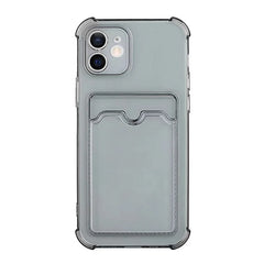 Luxury Card Bag Wallet Clear Protective Case For iphone 11 12 13 14 15 Pro X XR XS Max 7 8 SE Shockproof Transparent Cover Cases