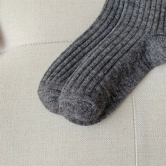 2024 New Winter Cashmere Wool Women Socks Casual japanese fashion Solid Color Thicker Long Sock Girls Thermal Warm Crew Sock