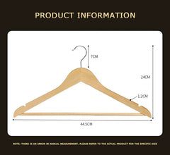 10/50/100Pcs Solid Wooden Clothes Hanger Clothes Scarf Hat Holder Closet Storage Wardrobe Organizer Bedroom Space Saving