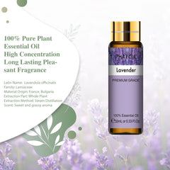 9pcs 10ml Diffuser Aroma Oil Pure Natural Essential Oils Gift Set Kit Rose Lavender Jasmine Eucalyptus Vanilla Mint Ylang Ylang