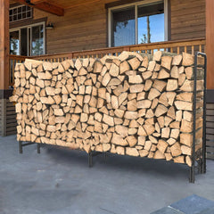 Heavy Duty Firewood Log Rack, Long Large Storage Holder, Wood Stackers, Garden Indoor, 91.6”