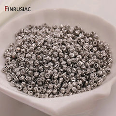 18K Gold Plated Brass Spacer Beads For Jewelry Making Materials,Separators For Beads, Striped Cut Flower Beads For Needlework