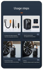 1pc Wireless Car Air Compressor Air Pump Electric Tire Inflator Pump for Motorcycle Bicycle Boat AUTO Tyre Balls Inflatable