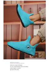 Winter Slippers Men Couples Slippers Non-slip Warm Women and Men Slipper Indoor Soft Shoes Comfortable Flat Home Cotton Shoe