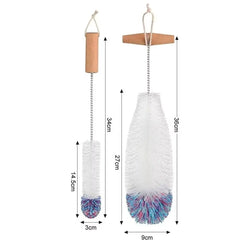 Soda Stream Bottle Brush With Beechwood Handle Glassware Jars Cleaner Kitchen Cleaning Tool Drink Wineglass Cup Cleaning Brush