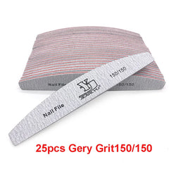 5/25Pcs/Lot Nail File Mix Color 80/100/150/180/240 Grit Professional Sandpaper Cuticle Remover Buffer Files Manicure Tool Set