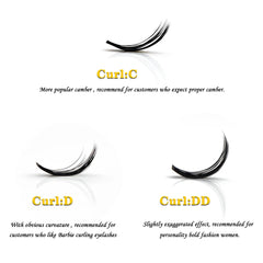 Kimcci 60 bundles / Case Natural False Eyelashes Extension Makeup 20P 3D Russian Individual Eyelashes Extension Mink Eyelashes