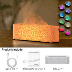 KINSCOTER RGB Flame Aroma Diffuser Air Humidifier Ultrasonic Cool Mist Maker Fogger LED Essential Oil Fire LED Lamp Difusor Gift
