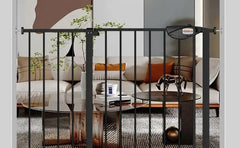 UBRAVOO Baby Gate for Doors and Stairs, Height 100 cm, Safety Pet Gate, Automatic Closure, Triple Locking