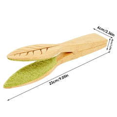 1-4PCS Leaf Cleaner Plant Leaf Dust Removal Leaf-shaped Cleaning Brush Household Plant Cleaning Tool Wooden Leaf Cleaning Tongs