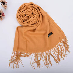 Leather Powder Autumn and Winter New Solid Color Scarves Wholesale for Men and Women 120g Single Color Headband Shawl