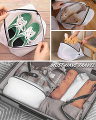 Mesh Laundry Bag Washing Machine Shoes Bag with Zips Travel Shoe Storage Bags Protective Clothes Storage Box Organizer Bags