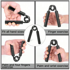 1PCS 50LB-350LB Metal Hand Gripper Strengthener Finger Exerciser Grip Strength Muscle Arms Trainer Recovery Wrist Gym Equipment