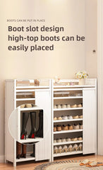 Free installation shoe rack indoor simple folding household multi-layer dustproof rental room shoe storage artifact