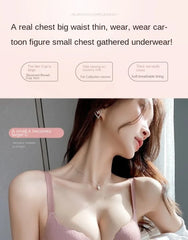 2024 New Push Up Bra for Small Chest Ultra Thick 6CM Padded No Steel Ring Comfortable & Sexy Lift Lingerie for Flat Chest Women
