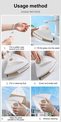 NEW Magnetic Glass Window Cleaning Tool Water Discharge Double-layer Wiper Household Special Window Cleaner For Home