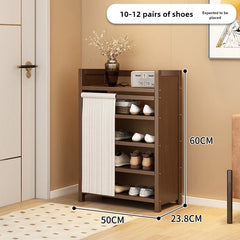 Free installation shoe rack indoor simple folding household multi-layer dustproof rental room shoe storage artifact