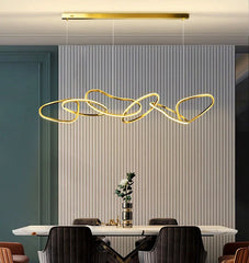 Modern Simplicity Circle LED Pendant Lights for Dining Living Home Decor Hanging Ring Chandelier Lamp Fixture