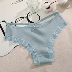 4PCS Women's Cotton Briefs Sexy Female Underpants Elasticity Comfortable Underwear Panties Lingerie S-XL Solid Color Intimate