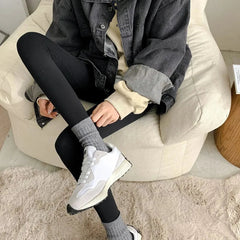 2024 New Winter Cashmere Wool Women Socks Casual japanese fashion Solid Color Thicker Long Sock Girls Thermal Warm Crew Sock