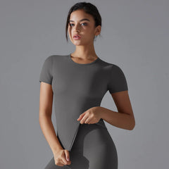 Yoga Vest Training Fitness Top Windproof Running Suit Solid Colour Cycling Fitness Quick Dry Women's Sweatshirt