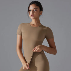 Yoga Vest Training Fitness Top Windproof Running Suit Solid Colour Cycling Fitness Quick Dry Women's Sweatshirt