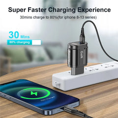 USLION 65W GaN USB C Charger Quick Charge Korea EU US Plug PD USB-C TypeC Fast USB Charger For iPhone 14 Xiaomi Samsung Macbook