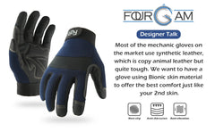 1 Pair High Dexterity Work Gloves for Men and Women - Touch Screen Compatible, Excellent Grip for Multipurpose Use