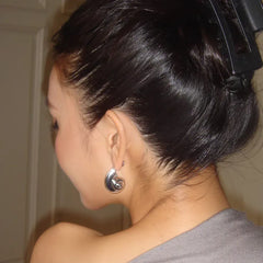 Vintage Stainless Steel Gold Plated Texture Snail Conch Shell Earrings for Women CZ Zircon Starfish Earring Beach Jewelry Gifts