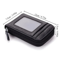 1pc Organ Card Bag Korean Edition Portable Women's Short Bank Card Cover Business Card Clip Zipper Vertical Handheld Bag