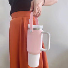 Portable Water Bottle Protective Sleeve Silicone Water Bottle Holder Bag Bottle Carrier Sleeve with Handle for Stanley 40oz Cup